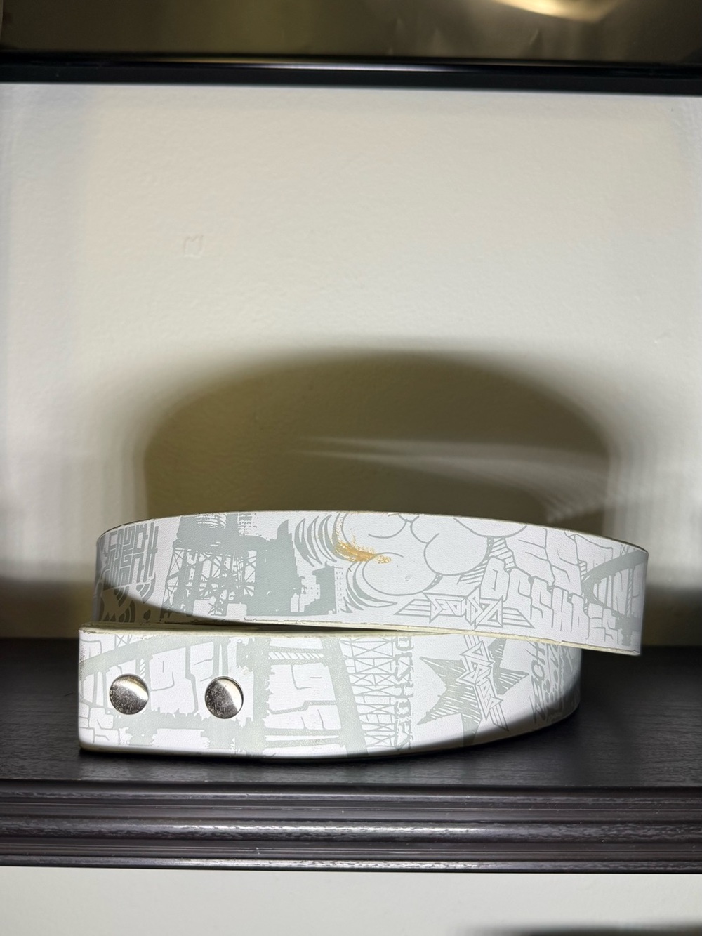 Y2K 2000s DC Shoes Graffiti All Over Print Belt